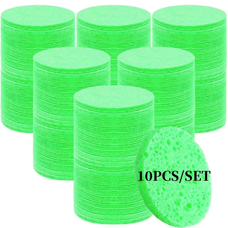 Compressed Facial Cleansing Sponges (10pcs set), Portable Travel Facial Cleansing Pad, Multi-use Sponge for Professional Makeup Removal, Exfoliator, Skin Massage