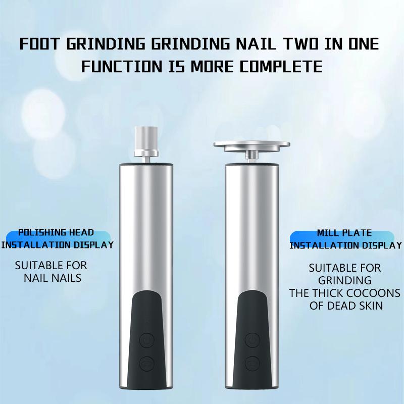 Electric foot scab remover and 20 replaceable sandpaper filling discs, with built-in battery for repeated charging and portable use, electric foot scab remover, Manicure Nail