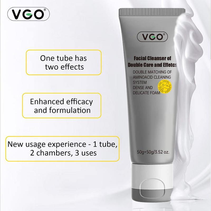 VGO-Facial Cleanser of Double Care and Effets Cleanser Oil control One tube has many benefits Cleansing Skin Care Kits