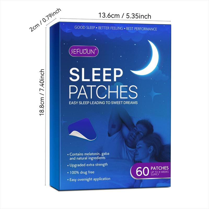 Sleep Patches, 60pcs box Natural Ingredients Sleeping Patches, Easy Overnight Application, Sleep Well and Have Sweet Dreams, Christmas Gift