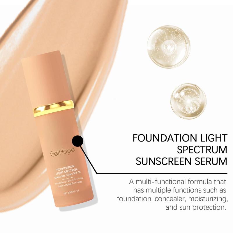 Long Lasting Liquid Foundation, Moisturizing Concealer Foundation, Lightweight Full Coverage Flawless Makeup Cream, Makeup Product for Women & Girls