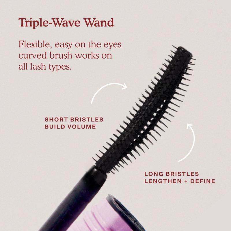 Tower 28 MakeWaves Mascara - For Sensitive Eyes - Lengthening, Volumizing - Vegan, Clean, Cruelty-Free Lightweight Makeup