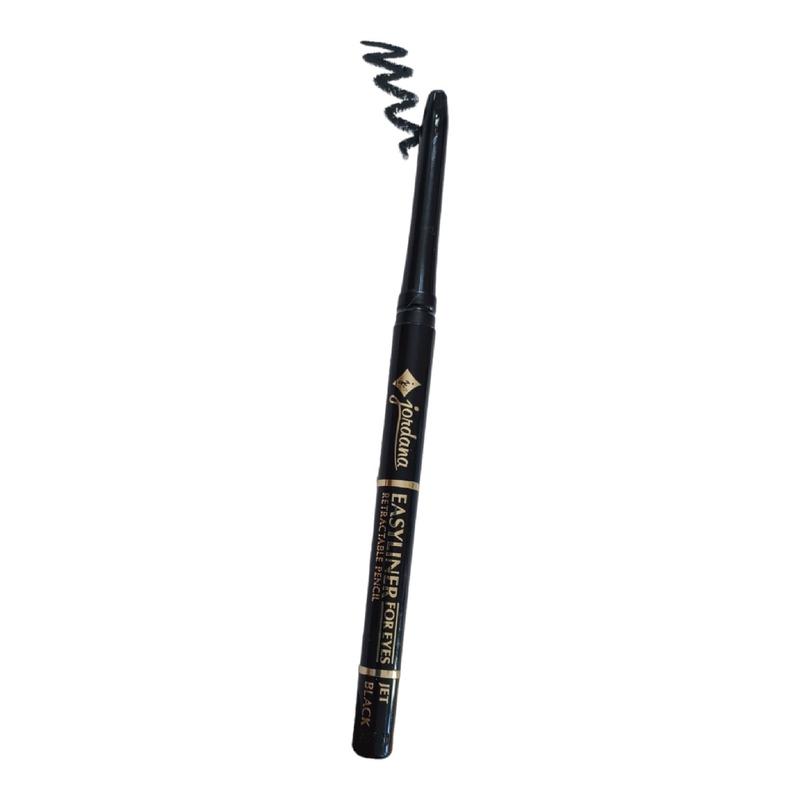 Jordana Creamy High Pigment Retractable Black Eyeliner Pencil - Bold Look