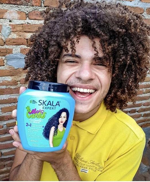 SKALA Hair Type 3ABC Mais Cachos - More Curls Eliminate Anti Frizz, For Curly Hair 2 in 1 Conditioning Treatment Cream and Cream To Comb - 35.2Oz Conditioner Haircare Shampoo Cleansing Pack Comfort