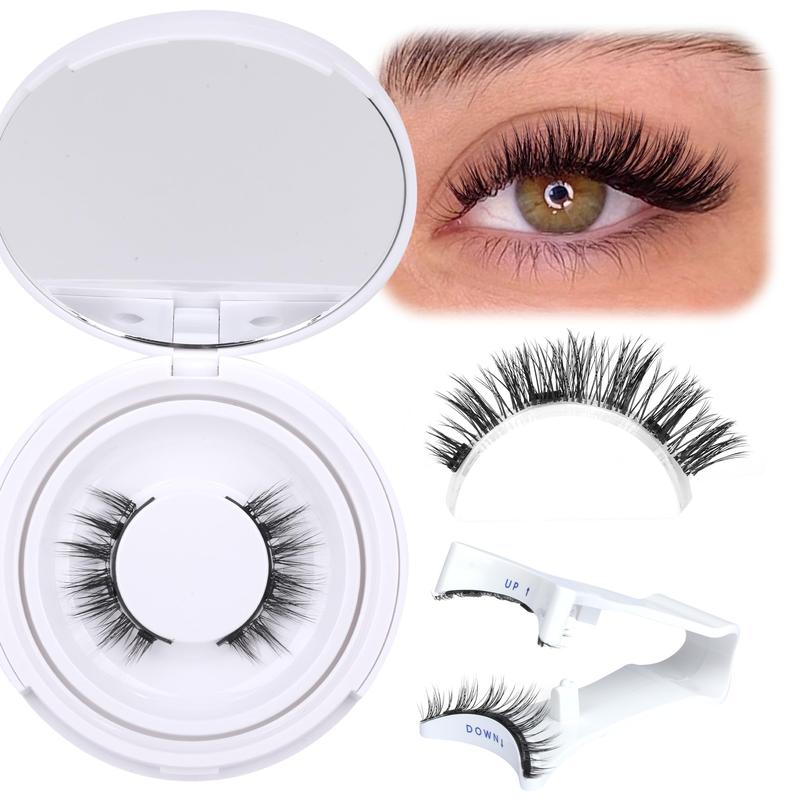 Magnetic Eyelashes Manga Natural Lashes Magnetic No Glue Needed Anime Eyelashes Strip Wispy False Eyelashes Magnetic Eye Lashes with Applicator Durable 1 Pair