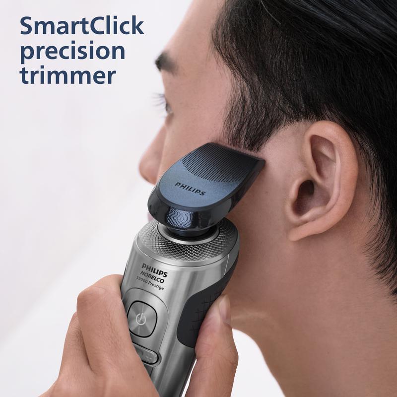 Philips Norelco S9000 Prestige Rechargeable Wet & Dry Shaver with Precision Trimmer and Premium Case, SP9841 84 Smooth Smoother