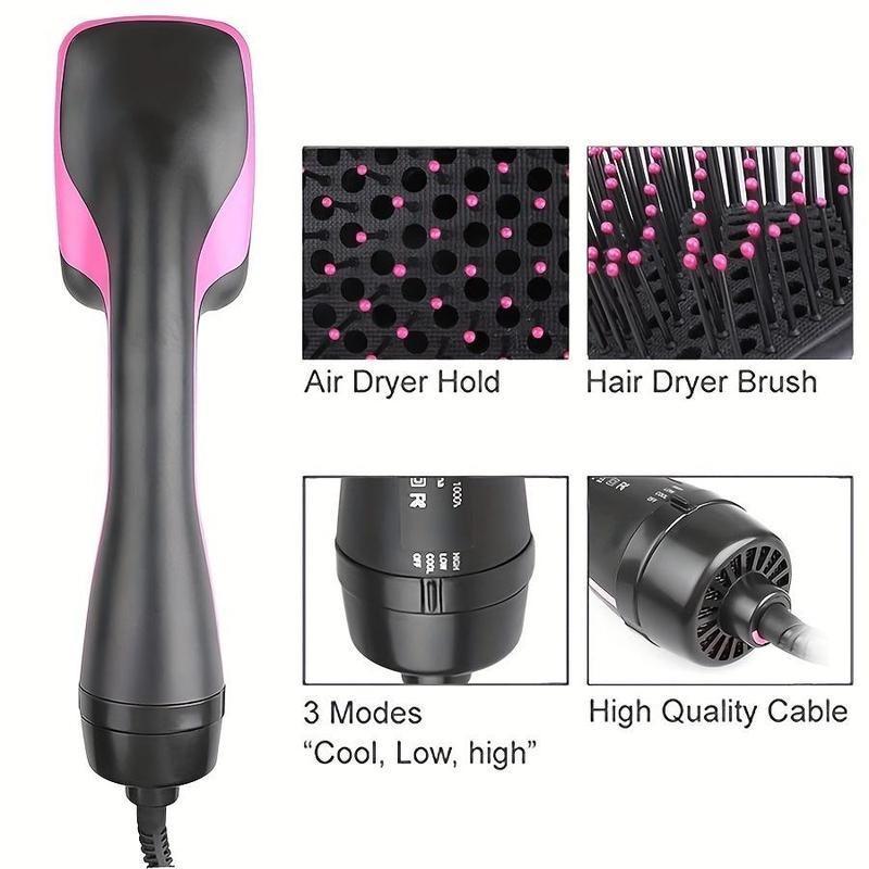 Multifunctional Negative Ions Hair Dryer, 1 Box Fast Drying Hair Styling Tool, Hairdressing Comb Hot Air Brush, Professional Hair Styling Tool for Women