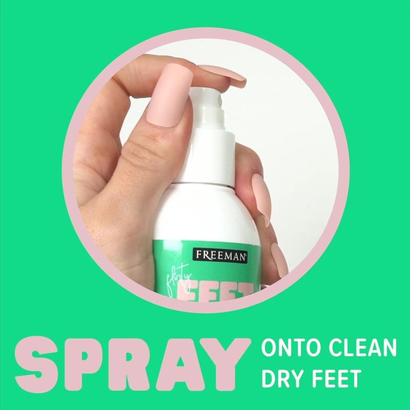 Freeman Flirty Feet Instant Foot Peeling Spray, Exfoliating Foot Mask For Summer, Moisturizing & Smooth Dry, Cracked Heels, Remove Dead Skin Quickly, Cruelty-Free & Vegan, 4 fl.oz.  118 ml Bottle