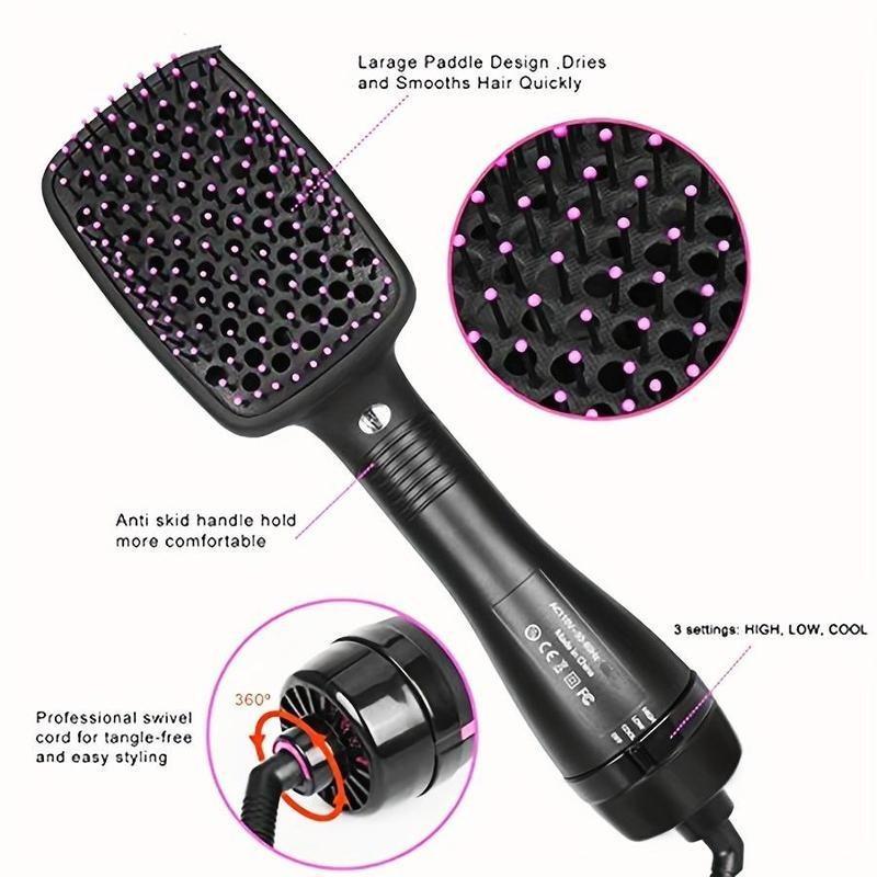 Multifunctional Negative Ions Hair Dryer, 1 Box Fast Drying Hair Styling Tool, Hairdressing Comb Hot Air Brush, Professional Hair Styling Tool for Women