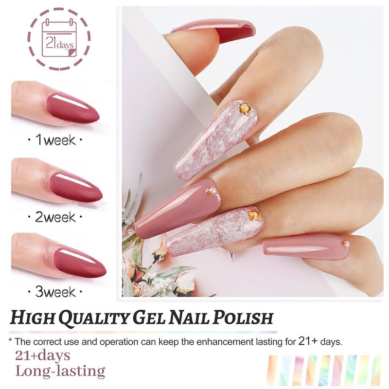 JODSONE 35 PCS Gel Nail Polish Set with 32 Colors Gel polish Kit Base Coat No Wipe Matte Glossy Top Coat Nail Polish Set Green Blue Red Pink Collection Gifts for Women Mother's day gifts