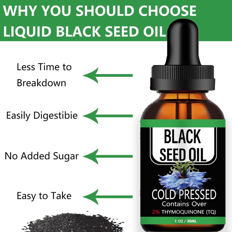 Nourishing Black Seed Oil for Hair, Eyelashes, Nails, Natural Skin Care Oil for Daily Use, Multi-use Skin Care Massage Essential Oil for Face & Body