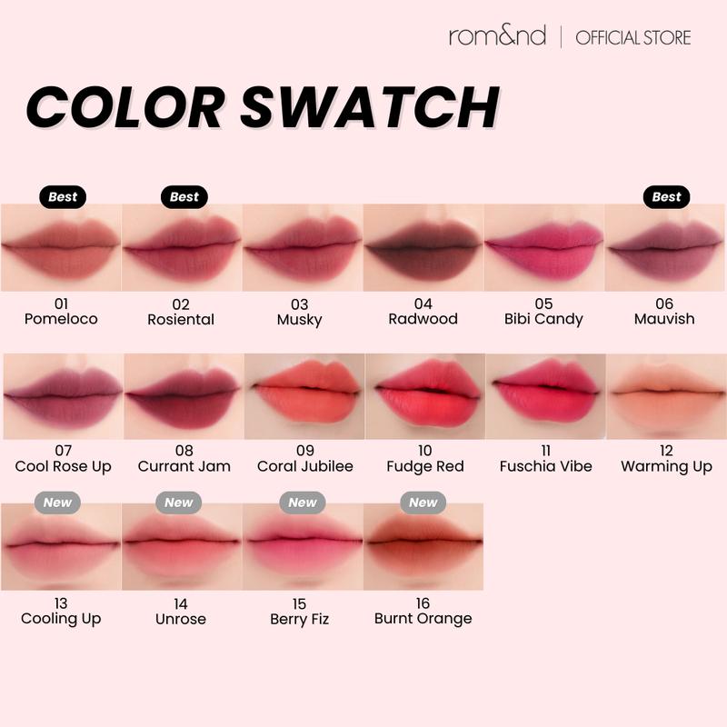 [rom&nd Official Shop] rom&nd Blur Fudge Tint 30g, Matte lipstick lipsatin matte finish long lasting Spreads Easily and Smoothly, korean lip tint