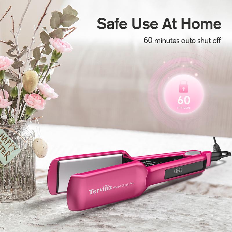 Terviiix Classic Pro 2'' Wide Flat Iron, Pink