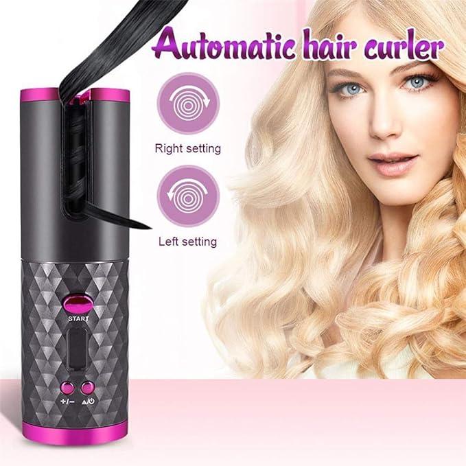 Automatic Hair Curler, Automatic Curling Iron, 6 Temperature Adjustable, Ceramic Barrel Wave Rod, Fast Heating Curling Wand for Long and Short Hair