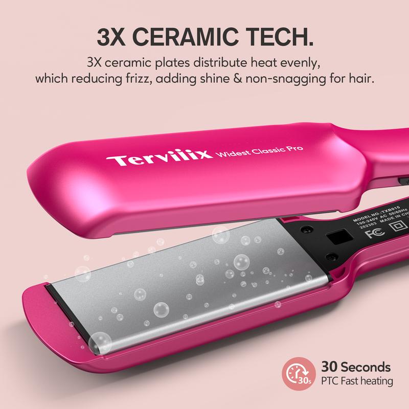 Terviiix Classic Pro 2'' Wide Flat Iron, Pink