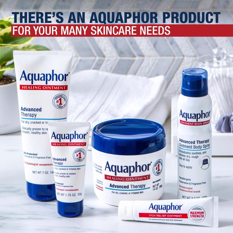 Aquaphor Ointment Body Spray Fast-acting Moisturizer for Dry Skin with ProVitamin B5, 6.2 Oz Bottle