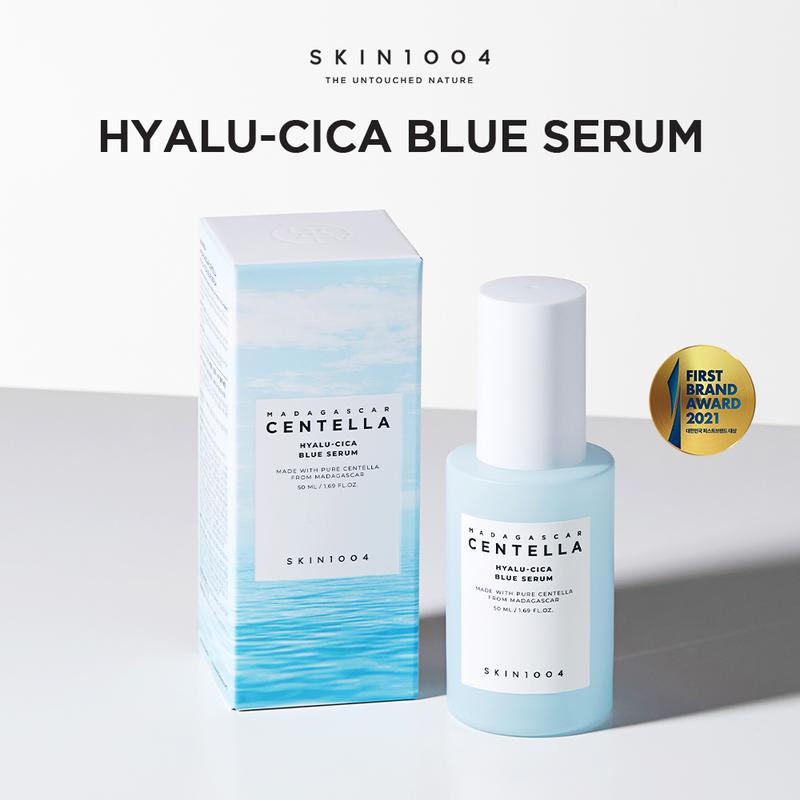 [SKIN1004 Official Shop] Hyalu-CICA Blue Serum 1.69 fl.oz, 50ml, 5 Layer Hyaluronic Acid Cica Niacinamide, Hydrating and Refreshing Multi-Care Solutions Moisture Skincare