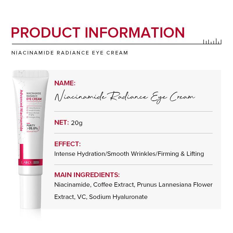 Firming Eye Creams, 3 Counts Niacinamide Radiant Eye Cream, Moisturizing Eye Creams, For Reducing The Look Of Age Spots, Christmas, Christmas Gift