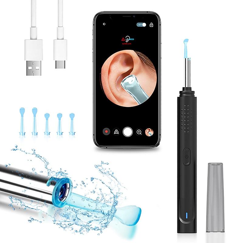 USB Rechargeable Smart Visual Ear Cleaner with Camera, 1 Box Intelligent Visual Ear Scoop, Earwax Removal Tool Kit for Humans and Pets