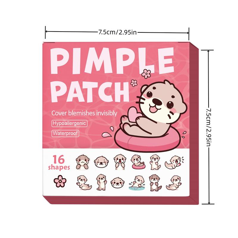 Cute Cartoon Sea Otter Design Pimple Patch, 80pcs box Hydrocolloid Acne Cover Patches, Facial Skin Care Products for Women & Men