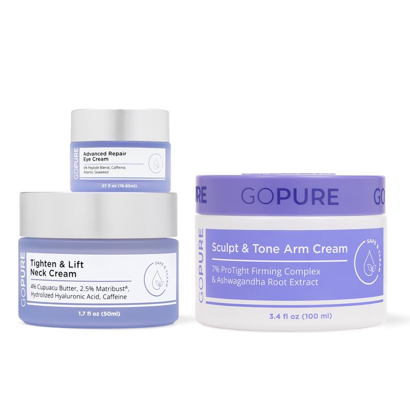 GOPURE Tighten Up Routine - Neck Cream + Arm Cream + Eye Cream Skincare