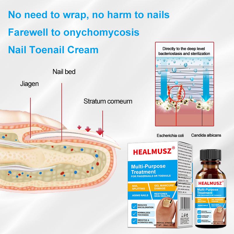 HEALMUSZ Advanced Nail Repair Care Solution: Effective Fungus Prevention and Nail Support Nail Care Lightweight Nail Polish Nail Art Comfort Manicure Propolis Tea Tree