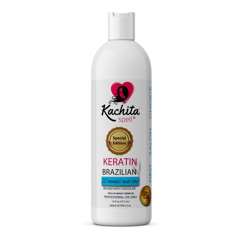 New Brazilian Keratin Chocolate Treatment Kachita Spell 16 fl oz 473 mL - Hair Straightening Made in USA - Haircare Conditioner Shampoo