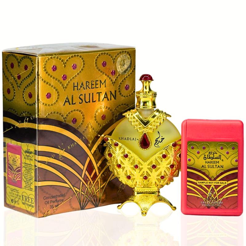 Hareem Al Sultan Gold CPO - 35ML (1.1 OZ) With Free Gift Spray EDP - 20ML (0.7 OZ) by Khadlaj Floral Fragrance