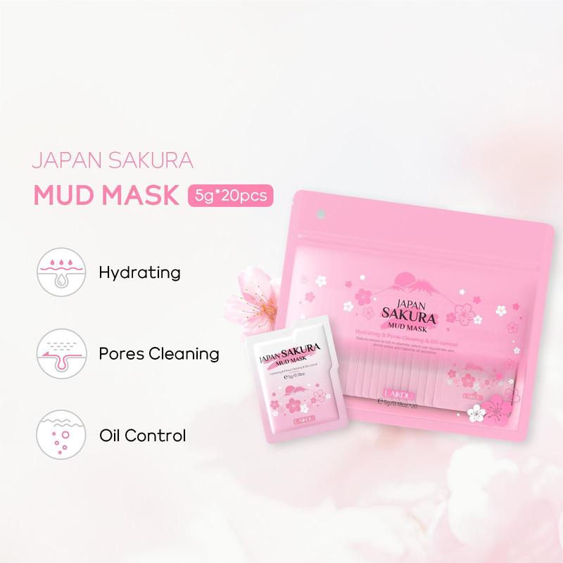 Sakura Skincare Set, 1 Set Moisturizing Facial Skin Care Products & Facial Washing Accessories, Skin Care Tools for Daily Use, Christmas, Christmas Gift