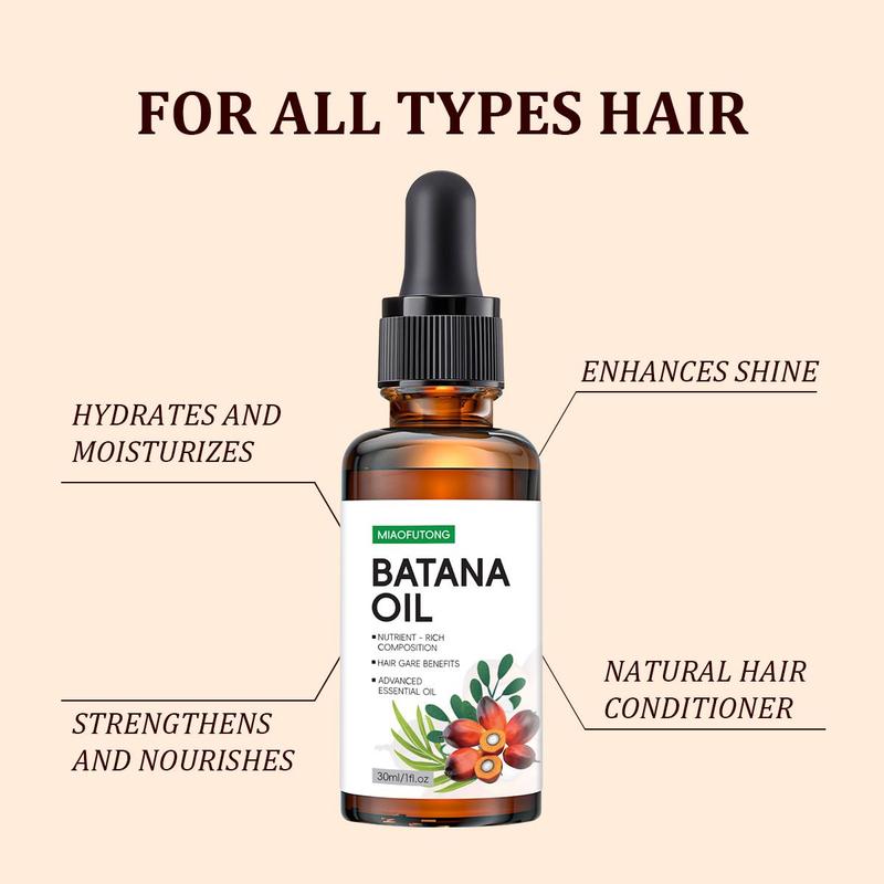 Batana Oil Hair Care Serum, 2 Counts Nourish Scalp & Detox for Strong & Healthy Hair, Hair Care Products for Women & Men