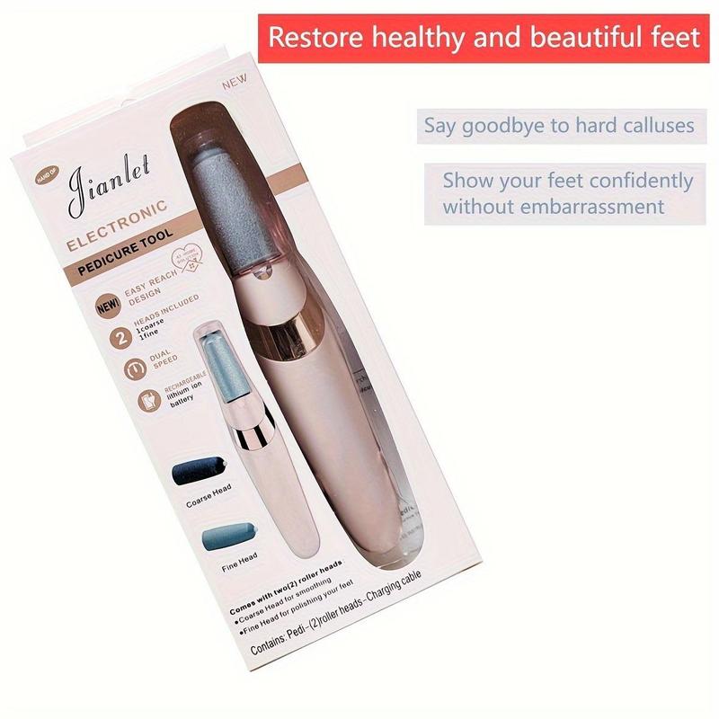 Electric Callus Remover for Feet, 1 Box Rechargeable Electronic Foot File, Professional Waterproof Foot Scrubber File, Portable Pedi Feet Care, Christmas Gift