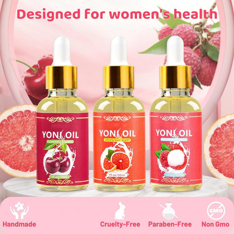 3 PCS Yoni Oil for Women pH Balance, Natural Feminine Oil Deodorant V Moisturizer, Feminine Care Yoni Oil for Wetness Eliminates Odor