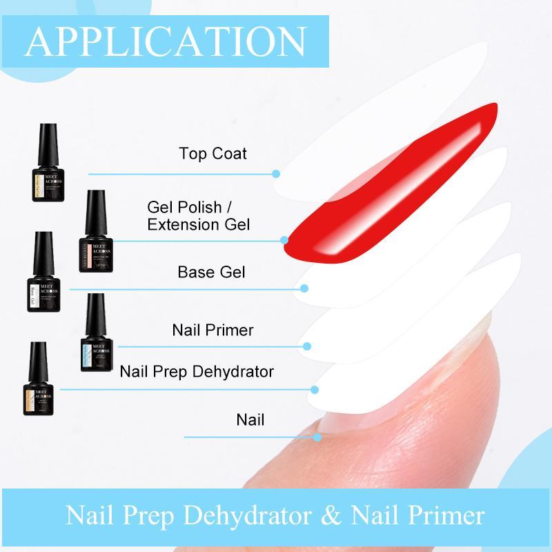 Nail Gel Set, 5 Counts set Nail Prep Dehydrator & Nail Primer, Professional Manicure Nail Art Varnishes, Soak Off Manicure Nail Art Kit, Nail Supplies