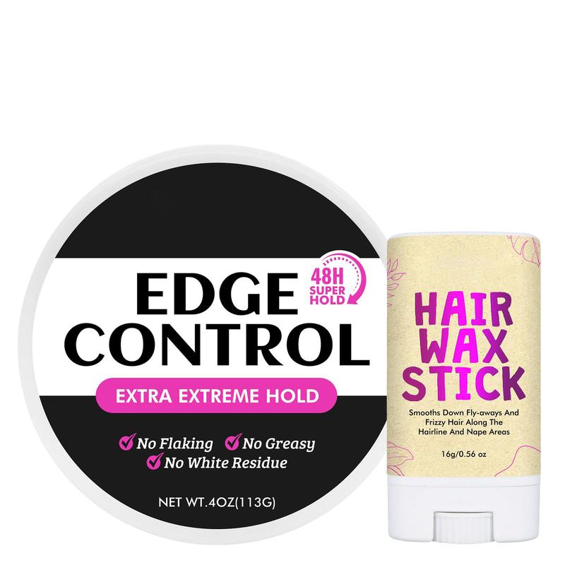 Edge Control for Black Hair 4c Extreme Strong Hold Non-greasy Edge Effect 24 Hour Edge Tamer for Baby Hair extra mega hold True Edge Control Hair Wax Stick Hair Gel