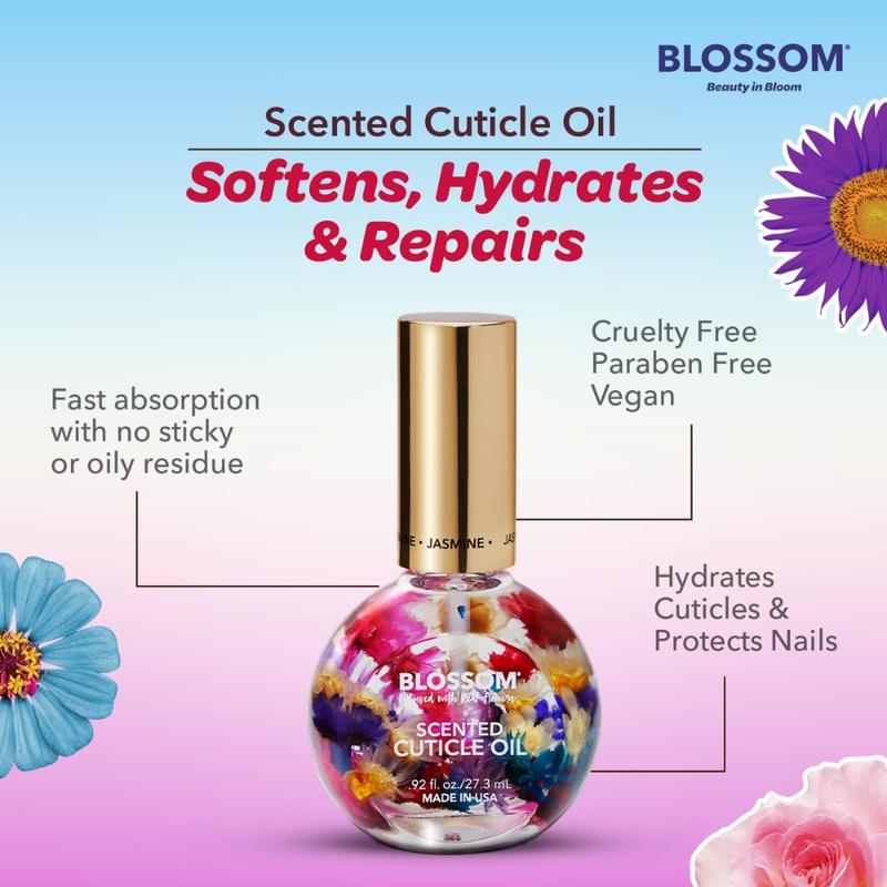 1oz Blossom Cuticle Oil Floral and Fruity Scented Paraben-Free Nail Care