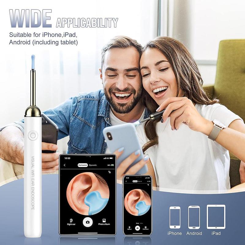 Wireless Visual Ear Pick, 1 Box Ear Cleaner with Camera, Ear Wax Removal Tool with Light, Ear Wax Removal Tool for Tablets and Smartphones