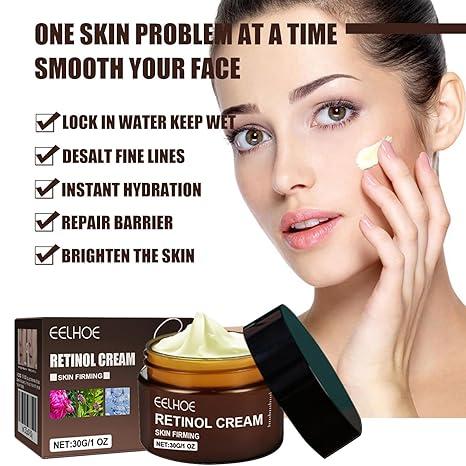 EELHOE Retinol Cream Anti-wrinkle & Anti-aging Firming & Tightening Deep Moisture Hydrate Moisturizer Skincare Skin Repair Anti Aging Facial Moisturizing Smooth Arbutin Glycerin Hyaluronic Hyaluronic Acid Lotion Sensitive Comfort Hypoallergenic