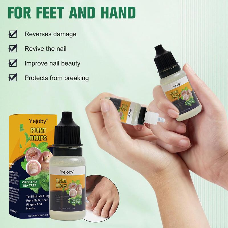 (New) 2024 Plant Drops, Plant Drops Nail Fungus, Plant Drops for Nails Care Moisturizer, Tea Tree, Oregano Oil Nail Support Nail Care Moisturizer for Toenail