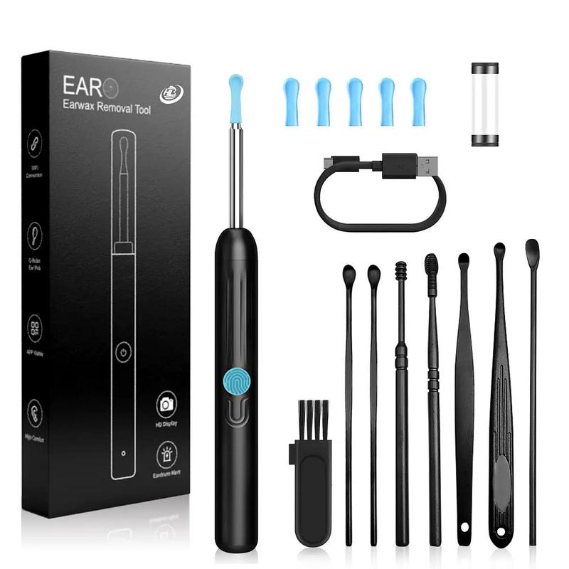 Spring Ear Wax Removal Tool with Camera, 1 Set Portable Type-c Rechargeable Ear Cleaner, Waterproof Endoscope Ear Cleaning Tool, Birthday Party Gifts, Halloween, Christmas Gift