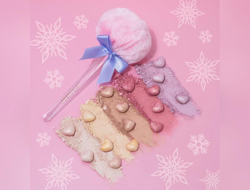 Frosted Snow Sparkle | Twinkling Lights Powder Puff Set