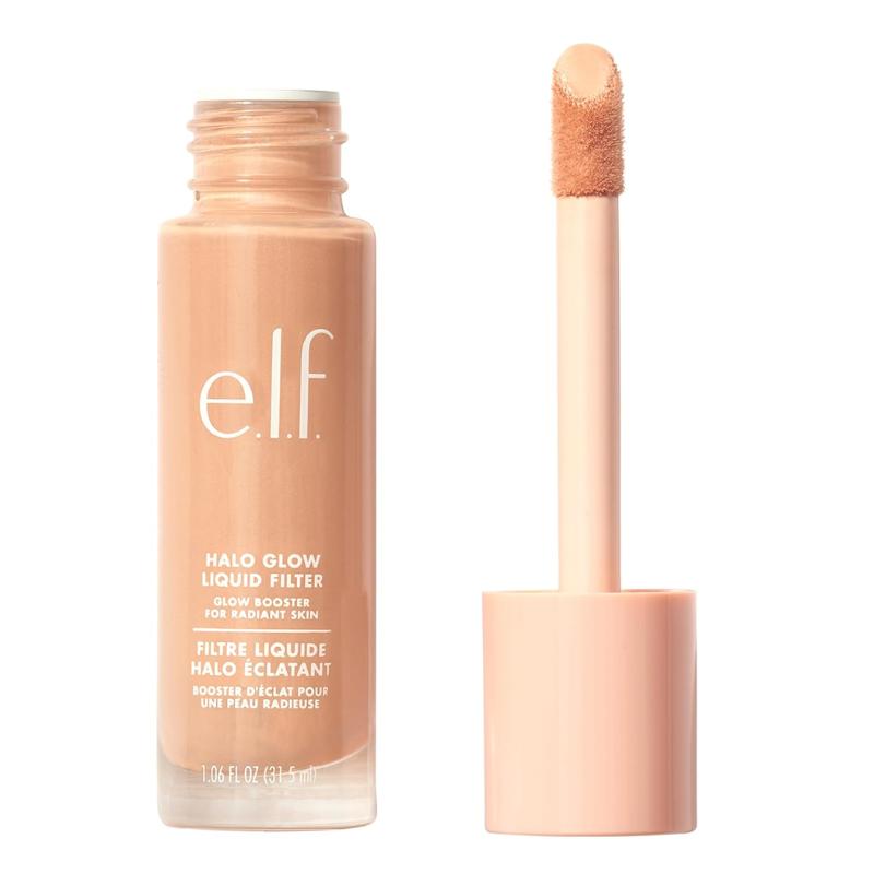 e.l.f. Halo Glow Liquid Filter, Complexion Booster For A Glowing, Soft-Focus Look, Infused With Hyaluronic Acid, Vegan & Cruelty-Free, 3 Light Medium