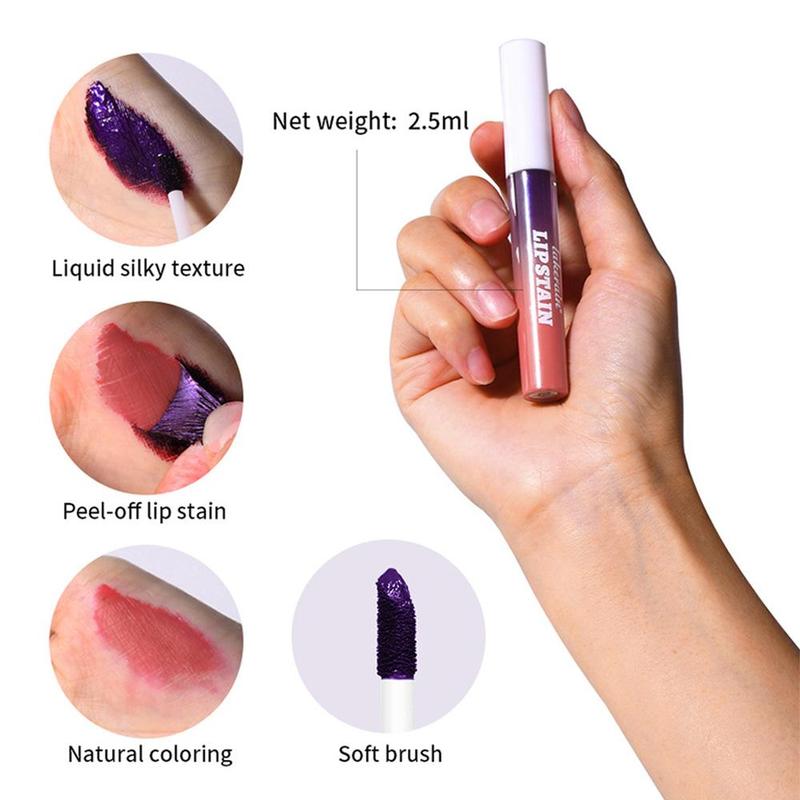 3 Counts Lakerain Tear Off Lip Gloss, The Color After Tearing Is A Matte Light Pink, and The Color May Vary Depending on The Skin Tone