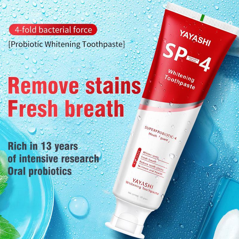 YAYASHI SP4 toothpaste whitening,sp-4 ultra whitening toothpaste,SP-4 probiotic whitening toothpaste,SP-4 Toothpaste Oral Health Management, Fresh Breath,trending toothpaste,healthy toothpaste,organic toothpaste,pasta blanque adora dental,oral hy glene