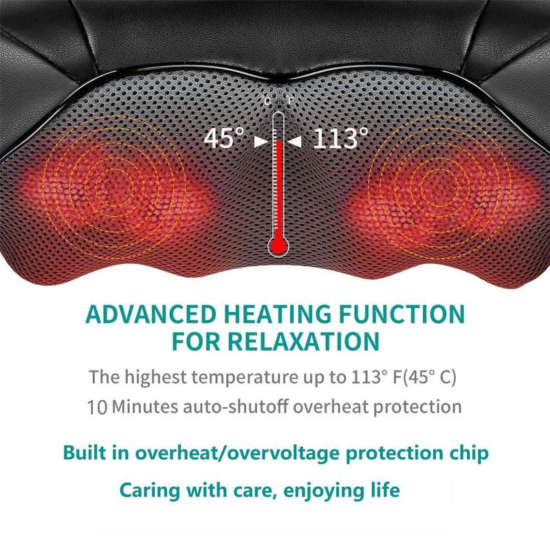 Cordless Neck & Back Massager, Electric Deep Tissue Kneading Neck & Shoulder Massager, Multi-functional Massage Tool for Neck, Legs, Waist, Hip, Shoulder, Back