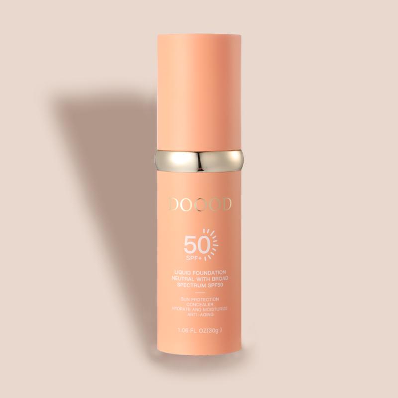 DOOOD Bionic 4-in-1 Liquid Foundation Medium Spectrum; SPF 50 Sun Protection; Suitable for Workout, Sports, Dance Concealer Lightweight lightweight foundation powderfoundation