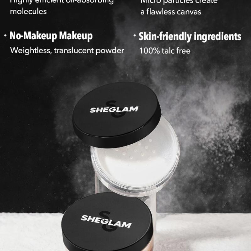 SHEGLAM Baked Glow Setting Powder-Cappuccino Oil Control Loose Setting Powder Translucent Pore-Less Flawless Smooths Fine Lines Glowy Powder Black Friday Winter Powder Xmas Christmas Gift Winter Halloween Thanksgiving Christmas Decor Party Beach Travel