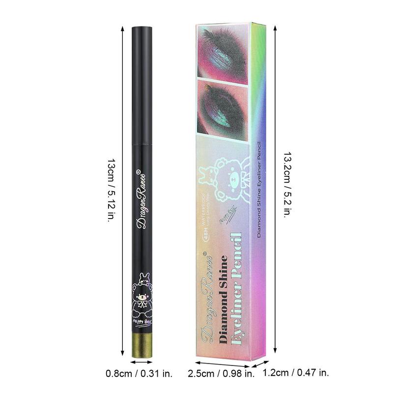 Glitter Eyeliner Pencil, 1 Count Waterproof Long Lasting Eye Shadow Stick for Women, Beauty & Personal Care Product for Women & Girls