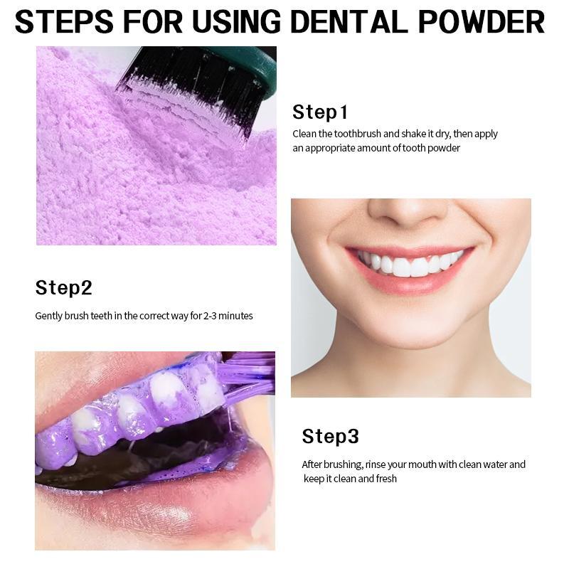 50g Purple Tooth Powder, 1 Box Tooth Brightening Powder, Oral Care Tooth Powder, Dental Care Product for Women & Men