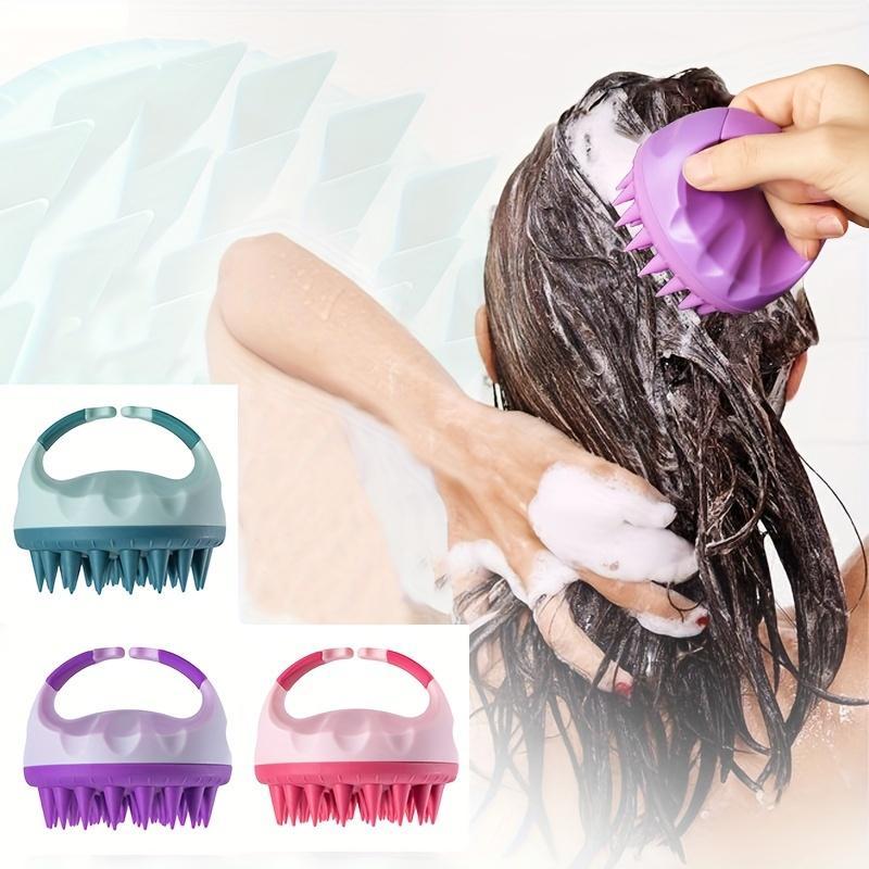 Hair Washing Massage Brush, Silicone Handheld Shampoo Comb, Hair Detailing Comb For Women & Men