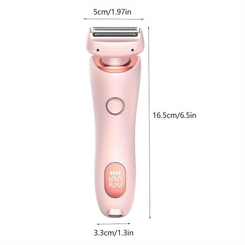 Electric Hair Remover, 2 in 1 Rechargeable Women's Pubic Hair Leg Face Bikini Trimmer, Wet and Dry Use Hair Removal Tool